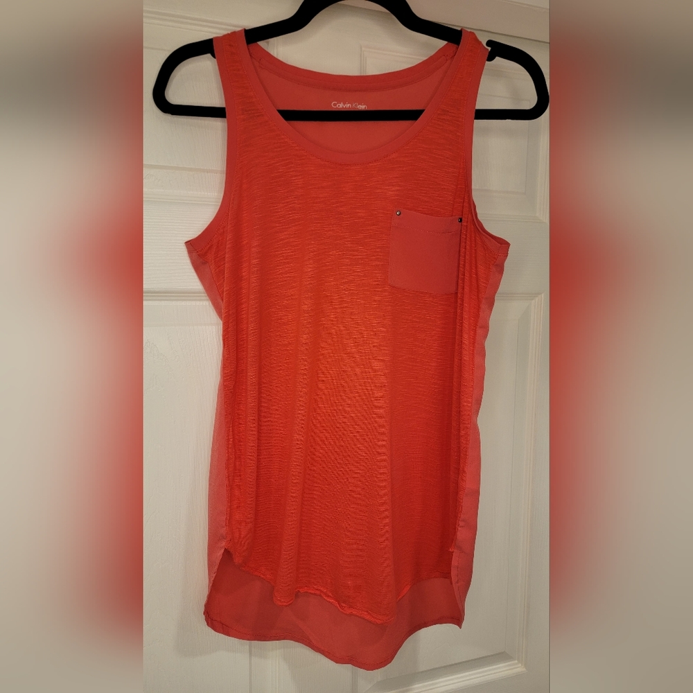 Calvin Klein Performance Pink Tank Top Size Small